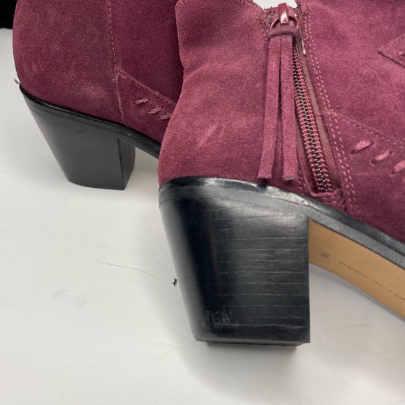 Rebecca Minkoff | Lulu | Suede Western Ankle Boots - Picture 7 of 10